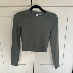 TNA by Aritzia Waffle Knit Crewneck Cropped Top